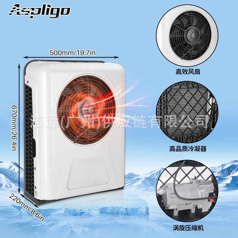 Truck Air Conditioner 12v 24v Electric Inverter Split Car Air Conditioner
