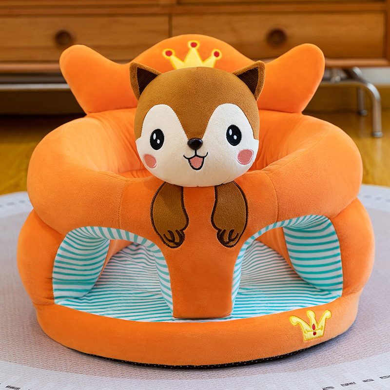 Asiento de bebé anti-caída juguetes de peluche anti-rollback dibujos animados bebé aprendiendo a sentarse en un pequeño sofá al por mayor artefactos mágicos para niños
