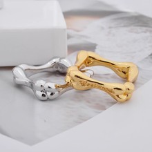 热卖高版本西太后四节骨头戒指 带logo个性朋克ins网红明星款