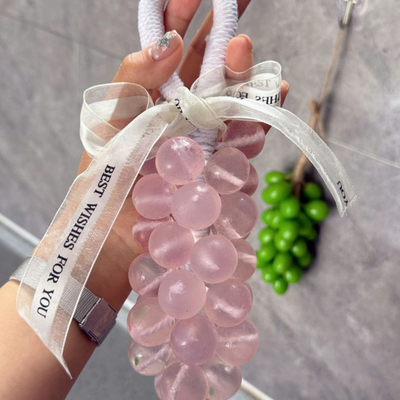 三色菱形水晶葡萄皂仿真手工皂葡萄皂挂件中秋伴手礼洁面葡萄香皂|undefined