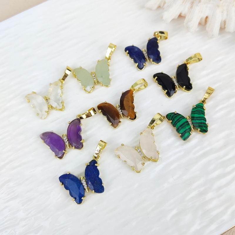 organic crystal with butterfly