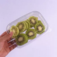 250G коробка для резки фруктов на вынос одноразовая прозрачная пластиковая пластиковая коробка для фруктов с крышкой герметичная коробка для выпечки