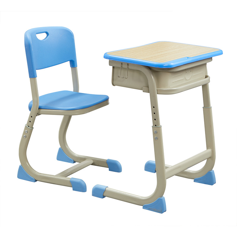 Mesa y silla individual para estudiantes (primaria/secundaria), altura ajustable con tubo, fabricante para escuelas o centros de tutoría image 13