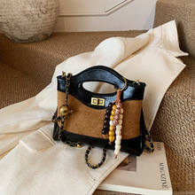 外贸高颜值手提包个性新款化妆包轻奢感时尚百搭小香风菱格单肩包