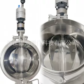 卫生级食品级不锈钢气动旋转星型星形快装卡盘粉体卸料下料蝶阀