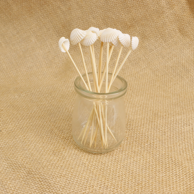 Desechable palo de bambú 12cm cóctel decorativo palo de postre