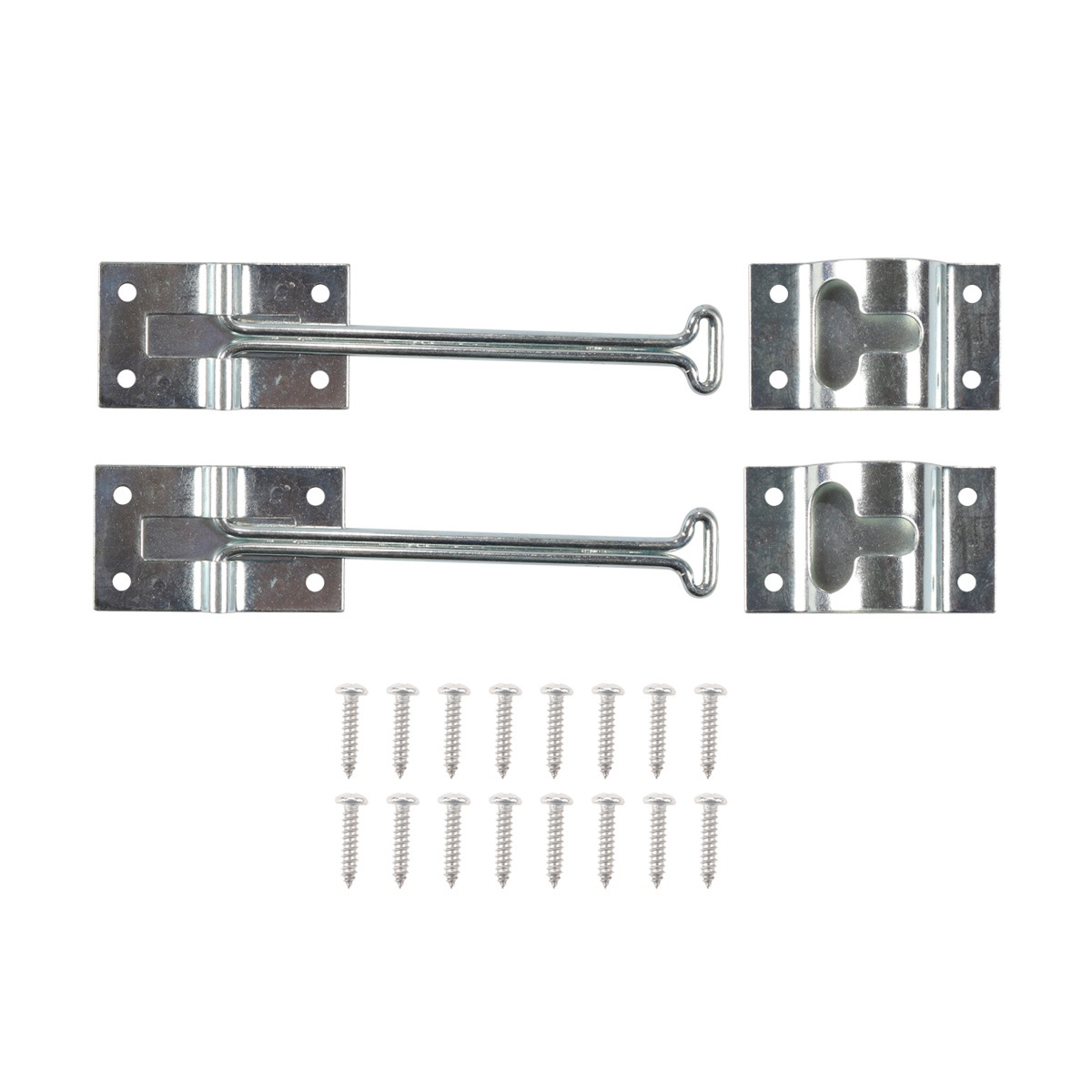 2 세트-6 인치 철 아연 도금 도어 에어 후크 나사