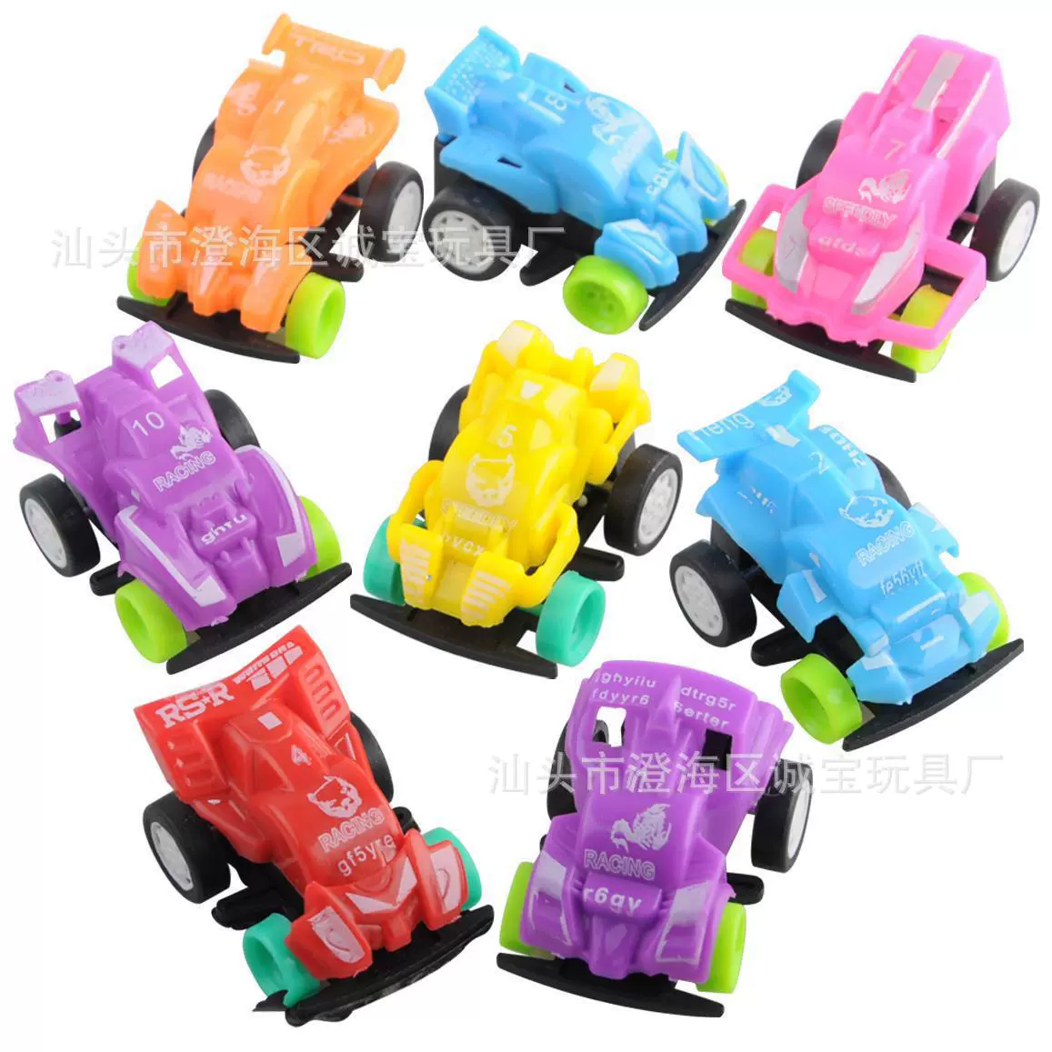 跨境解压回力玩具车儿童沙滩回力车迷你卡通小车子可装扭蛋球车
