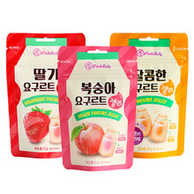 品可粒夾心軟糖酸奶味糖果草莓味蜜桃味50g/袋韓國食品一件代發