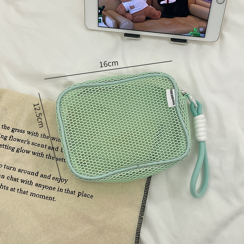 新しい高品質メッシュジッパーバッグイン化粧品収納袋旅行ポータブルトイレタリー化粧品袋|undefined