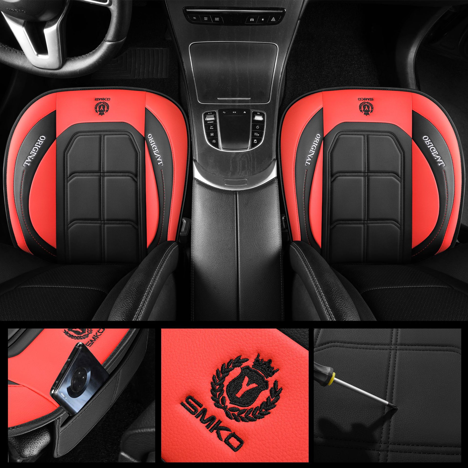 Cross-Border Car Seat Cushion, Universal Color Matching Square Single and Double Piece Seat Cover for All Seasons, One Piece Drop Shipping, Free Car Seat Cushion