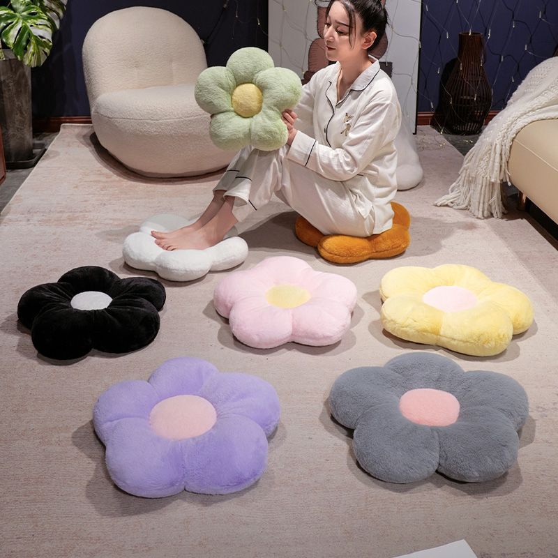 太阳花抱枕毛绒玩具花朵坐垫学生教室办公室可爱椅垫沙发蒲团垫
