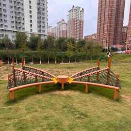 户外儿童木质滑梯大型组合滑梯幼儿园小区公园无动力游乐设备