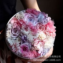 永生花礼盒成品批发七夕情人节礼物玫瑰花干花花束送女友闺蜜生日