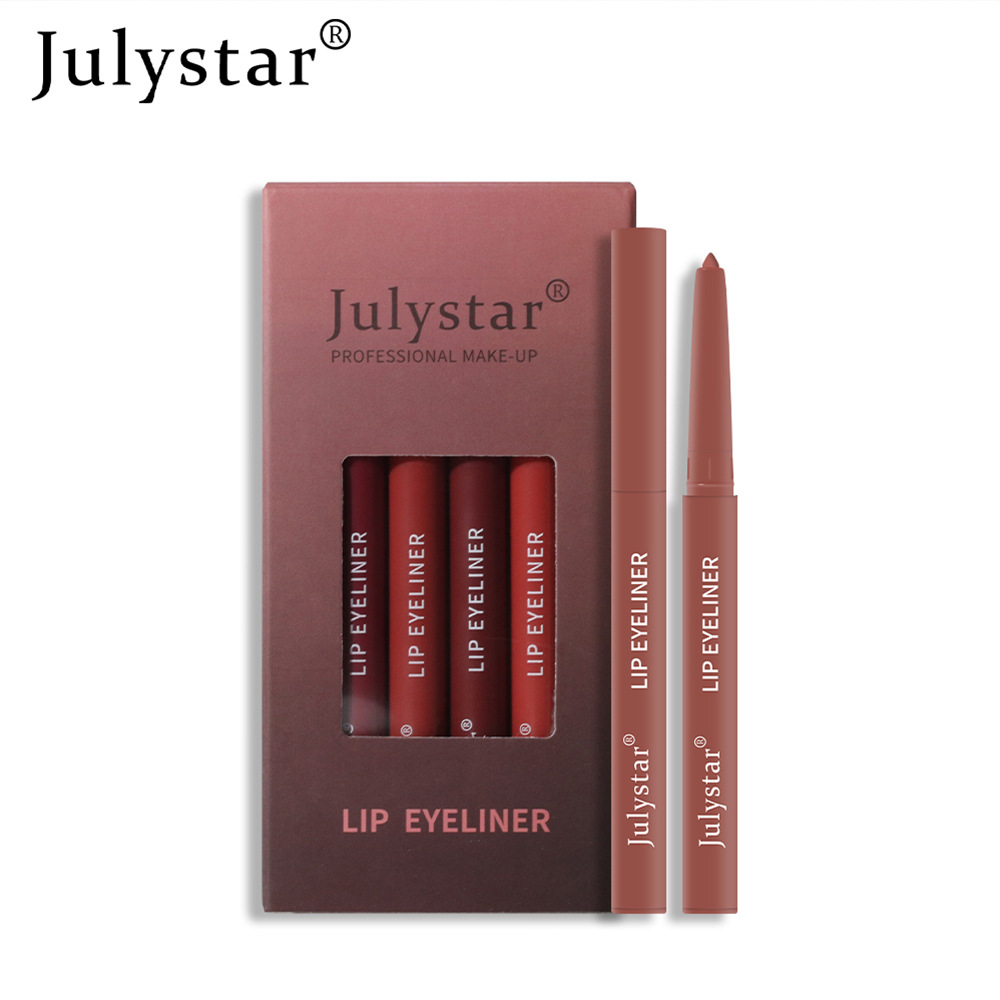Amazon lip pen waterproof, non-blurring lipstick pen, pink matte lip gloss, rotating lip liner pen set, beauty wholesale undefined