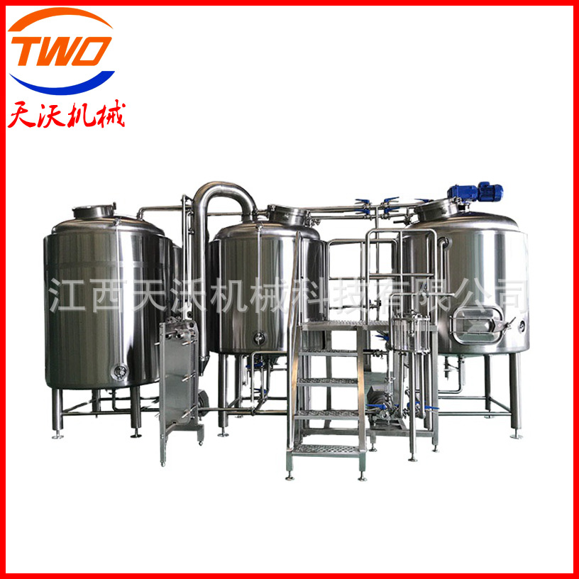 精酿酒吧 1500L啤酒发酵罐 天沃啤酒设备厂家 精酿啤酒设备