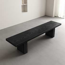 现代简约入户换鞋凳客厅家用休息凳床尾凳休闲创意长板凳实木餐凳