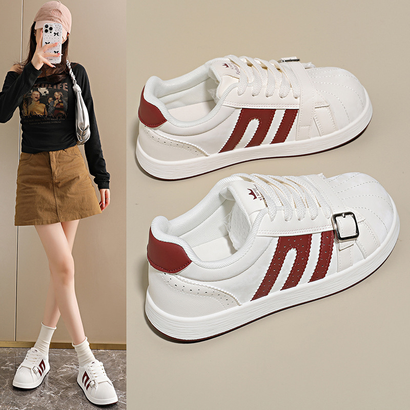 2026 Autumn New Korean Style White Sneakers for Female Students, Thick-Soled Height-Increasing Casual Street Style ZC007 2026 Autumn New Korean Style White Sneakers for Female Students, Thick-Soled Height-Increasing Casual Street Style ZC007