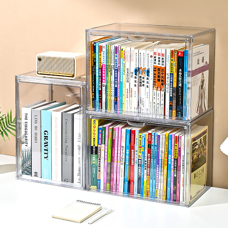 Book Storage Box Transparent Magnetic Thickened Album Display Cabinet Household Floor-Standing Simple Storage Rack Acrylic Bookcase Book Storage Box Transparent Magnetic Thickened Album Display Cabinet Household Floor-Standing Simple Storage Rack Acrylic Bookcase