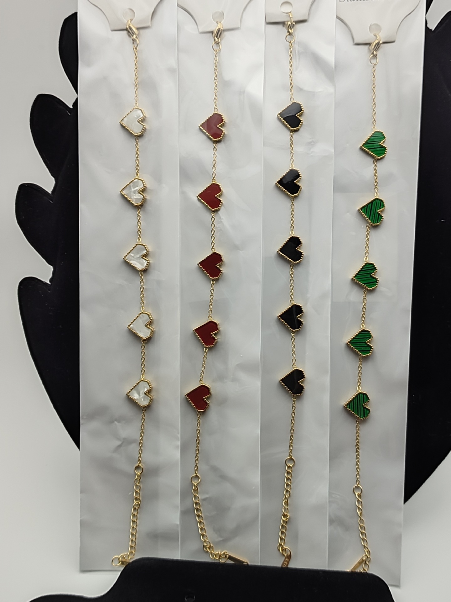 13g Weight Titanium Steel Pendant Material Bracelets Classification Titanium Steel Chain Material Basic Modern Style Classic Style Heart Shape Titanium Steel Bracelets In Bulk