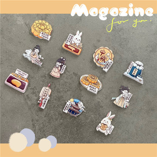 Mid-Autumn Festival moon cake Mid-Autumn Festival reunion Jade Rabbit refrigerator stickers home decoration magnetic stickers gift for classmates relatives and friends