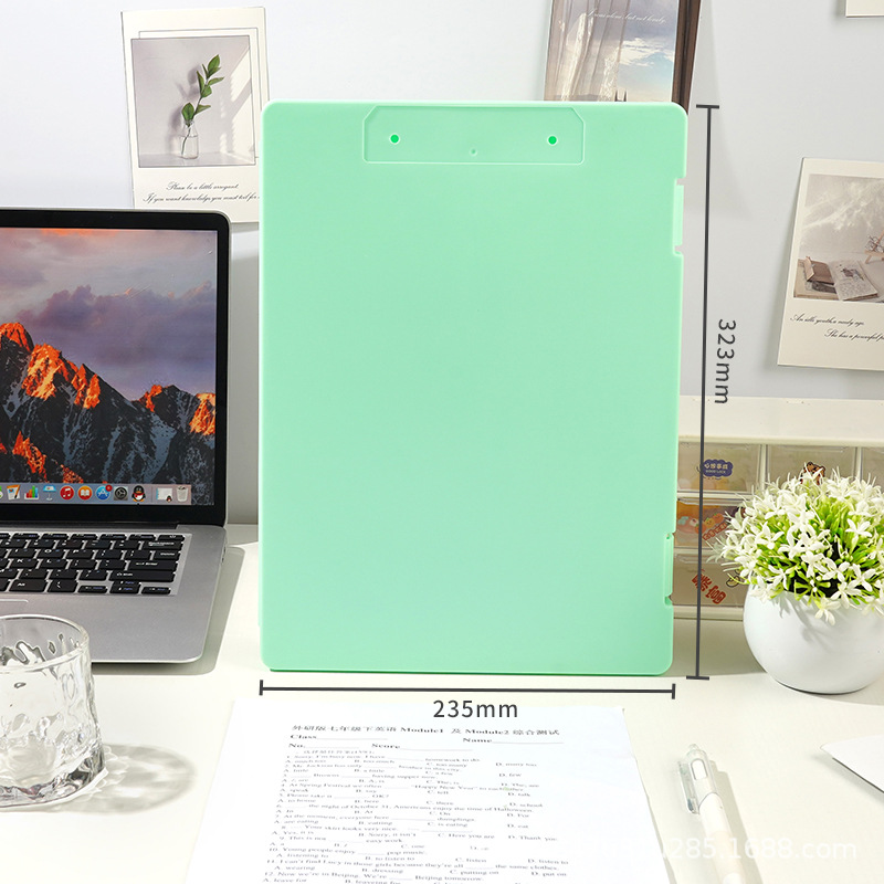 Estilo ins Morandi color dormitorio almacenamiento archivo caja A4 transparente CAJA DE INFORMACIÓN PP plástico cosméticos papelería caja