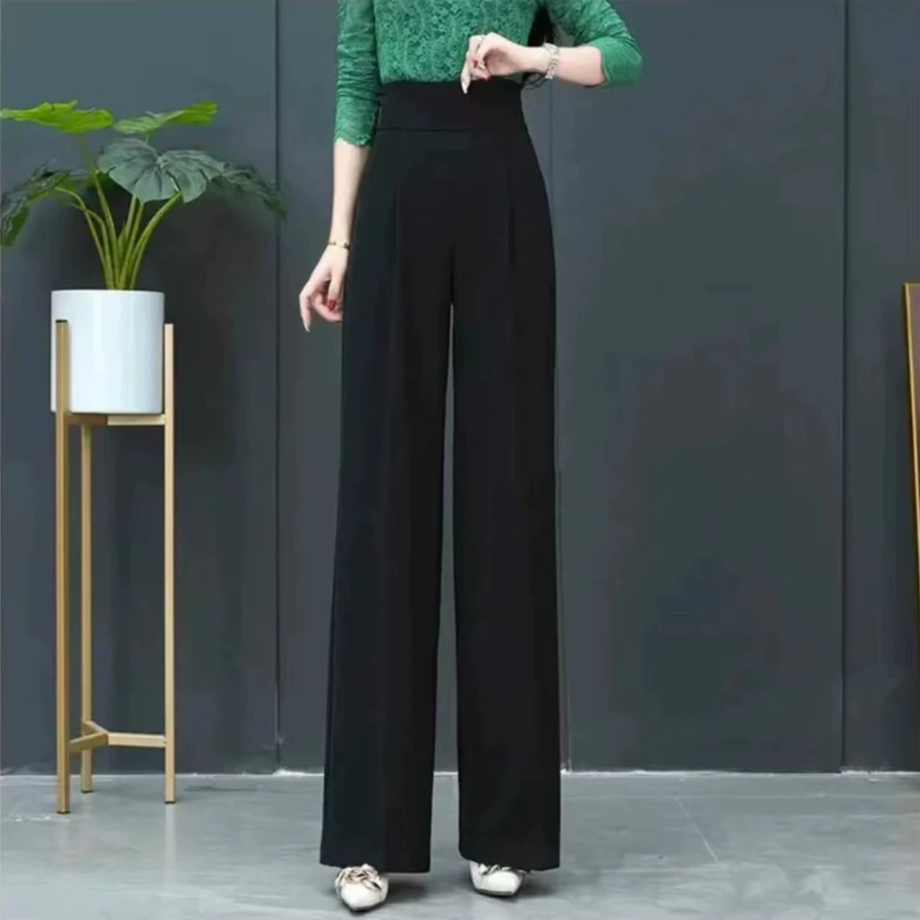 Весной и летом новые модные широкие брюки для женщин с высокой талией