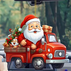 クリスマスギフトサンタクロースアクリルカーペンダントバックパックキーホルダーペンダント