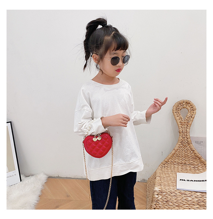 Lingge Pearl Chain Children's Bag Fashion One-shoulder Messenger Bag Coin Purse display picture 27