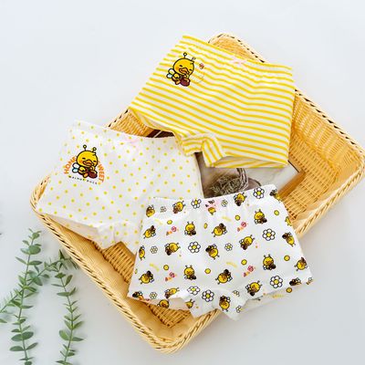 Walnut Duc平角女童內褲卡通兒童平角褲中小童平角內褲三條裝