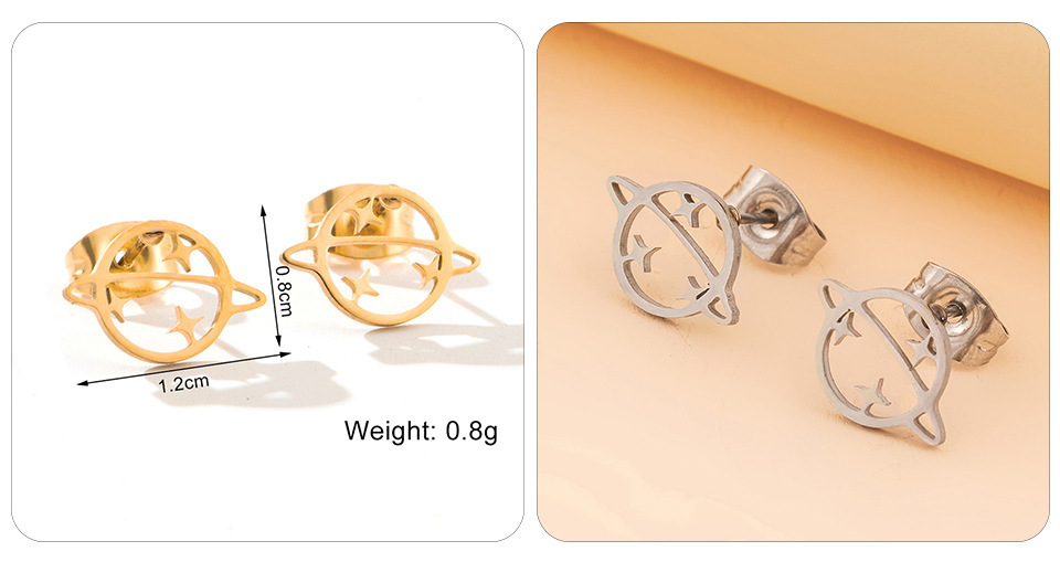 Plating Stainless Steel Ear Studs display picture 4