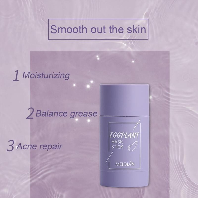 Meidian Green Tea Hydrating Oil Control Cleansing Acne Solid Mask Eggplant Deep Cleansing Pore Stick_voghion.com