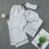 Adult model-gray stripe long sleeves (including eye masks)