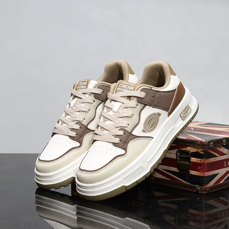 Мужская обувь высокого уровня дикая белая доска обувь повседневная кожаная обувь спортивная повышая кожаная кожа маленькая белая обувь папаша модная обувь m103