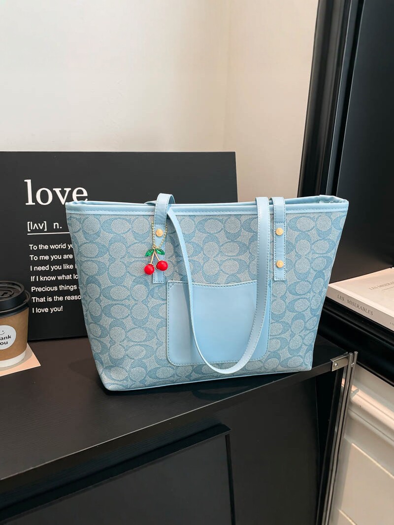 2026 nuevo bolso de mujer de gran capacidad de transporte de hombro bolso de moda versátil bolso de moda bolso de moda colgante de cereza bolso