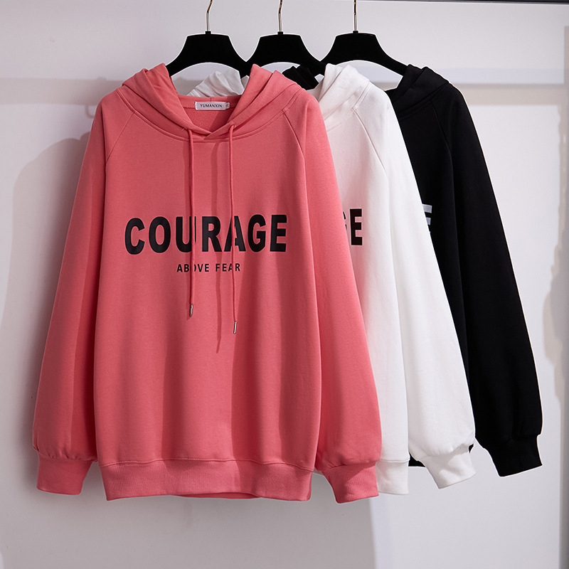 200/ 175kg Plus size 300 loose slimming new pullover sweatshirt with chest size 150/170 6686