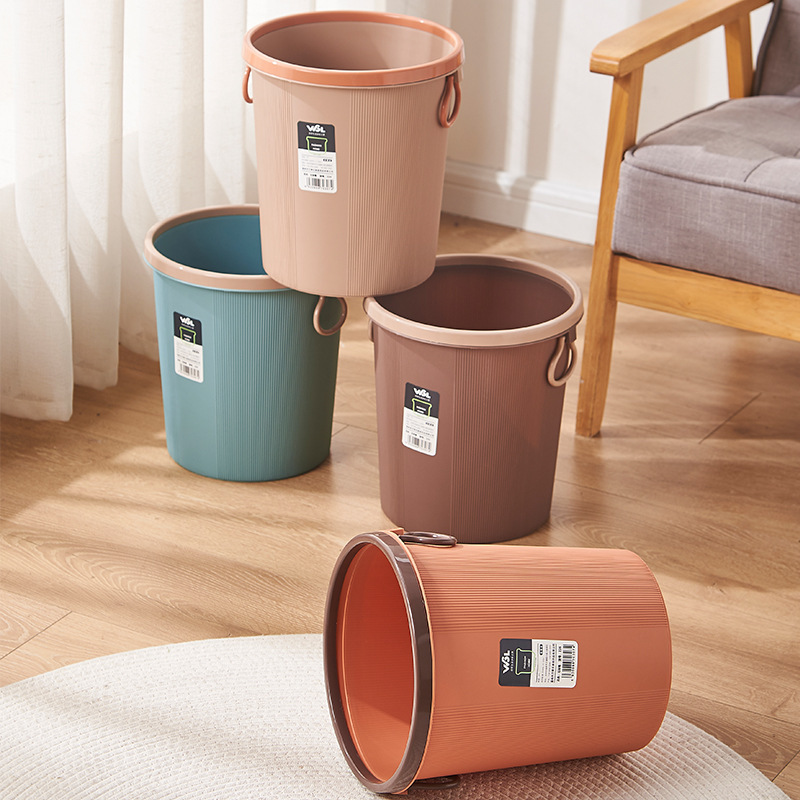 Wanshole 226/27 Luxury Household Binaural Edge Ring Plastic Trash Can Kitchen Sanitary Bucket Wanshole 226/27 Luxury Household Binaural Edge Ring Plastic Trash Can Kitchen Sanitary Bucket