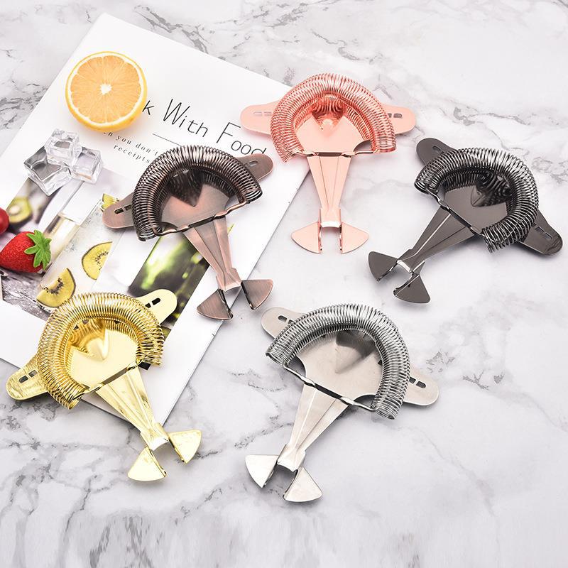 304 stainless steel ice filter fighter aircraft filter Julep strainer Italian-style cocktail tool