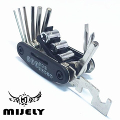 15-in-1 Multi-functional Bicycle Repair and Maintenance Tool Kit, Wrench Gloves Tube, Mountain Bike Equipment Accessory