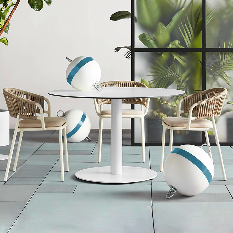 Mesas y sillas para exteriores, tejido de ratán, ocio al aire libre, sencillas y creativas, jardín moderno, balcón, patio, terraza de villa, conjunto B&B. image 1