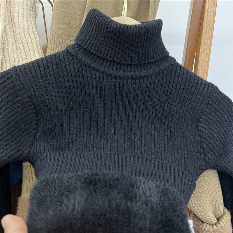(Wholesale), fleece velvet base body-friendly solid color colored children's demi-season sweater for men and women, children's clothing 3