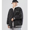 Diamond lattice mlb clothes coat Sense of design men's wear Easy winter cotton-padded jacket Solid Bread wear