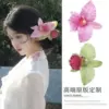 Fuchsia hairgrip, orchid, flowered