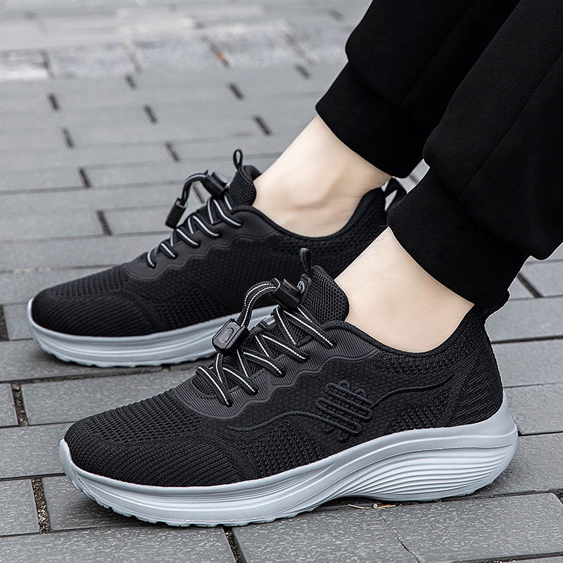 Spring and Autumn Shoes for the Elderly, Men's Mesh Walking Shoes for Middle-Aged and Elderly People, Casual and Comfortable Dad's Soft-Soled Shoes, Gift-Giving Mom's Travel Shoes