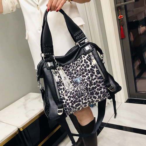 6390-8 Tote Bag for Women,  New Collection: Large-Capacity Leopard-Print Crossbody Bag, Chic & Unique High-End Handbag