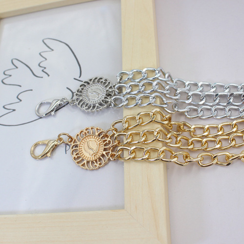 Metal waist chain women's dress ins style internet celebrity decorative chain adjustable waist thin belt dropshipping