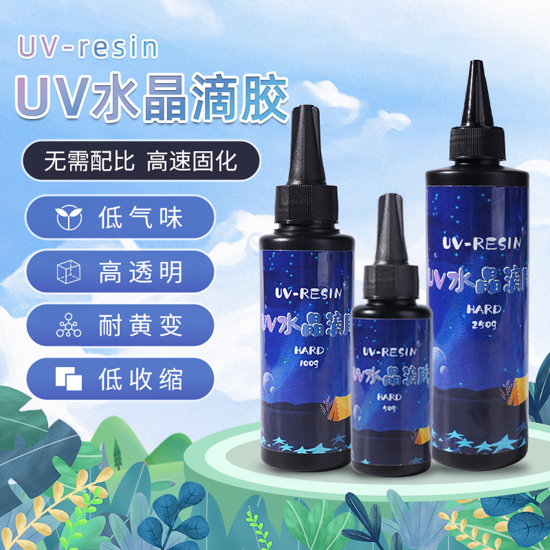 Ran raw UV drop glue UV resin gem glue cochlea seal layer dried flower mold diy drop glue quick-drying UV crystal drop glue