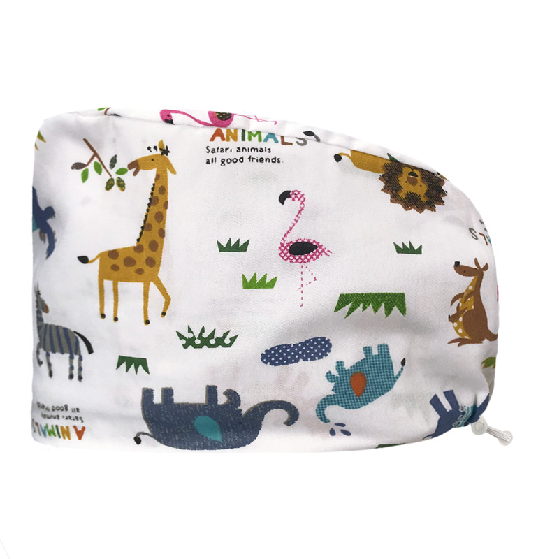 Tapa quirúrgica tapa de la enfermera femenina tapa redonda de algodón puro sala de operaciones tapa especial médico tapa de trabajo puntera transpirable hombres y mujeres