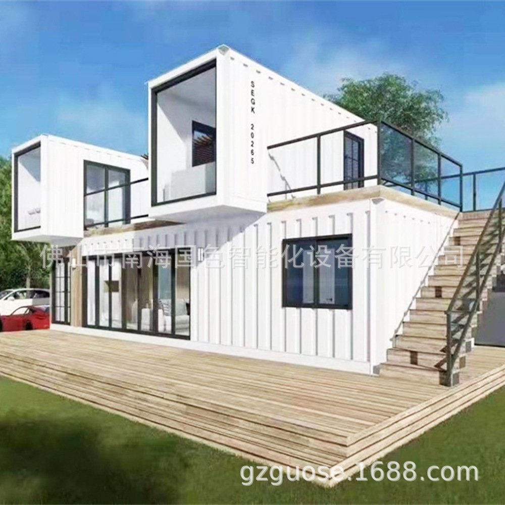 Acero ligero al aire libre casa integrada producto inteligente solárium villa de acero ligero fabricante de casa de estructura de acero