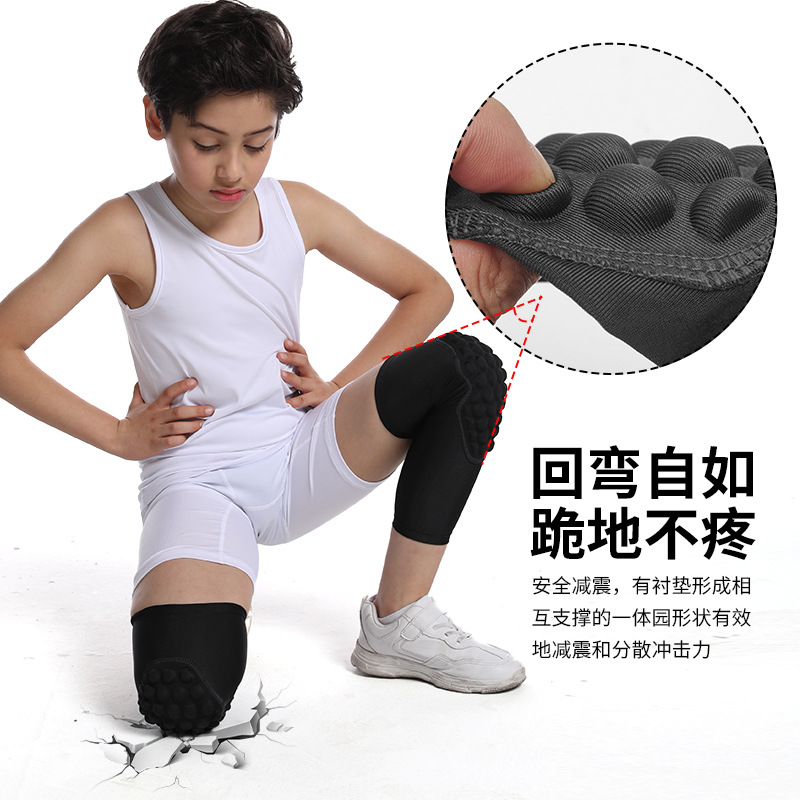 En stock de cinco colores de los niños rótula panal anticolisión deportes rótula baloncesto al aire libre montar equipo de protección de rodilla